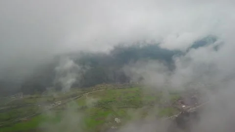 Mountains,after rainy, there are clouds Stock Footage 273592117