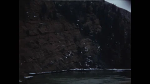 Mountainside and River Stock Footage 47664016