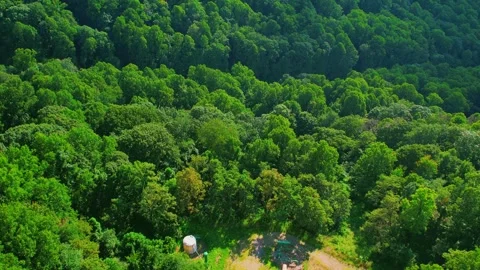 Mountainside and Windmills Stock Footage 248560306