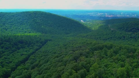 Mountainside and Windmills Stock Footage 248560689