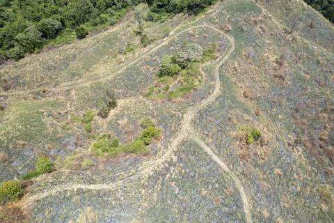 A Mountainside Barren Of Trees Stock Photos
