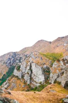 Mountainside of the high peak Stock Photos