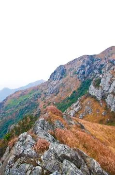 Mountainside of the high peak Stock Photos