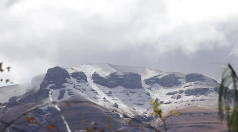 Mountainside snow 2 Stock Footage 30489146