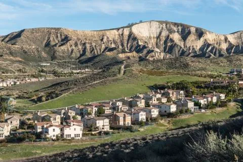 Mountainside suburbia Stock Photos