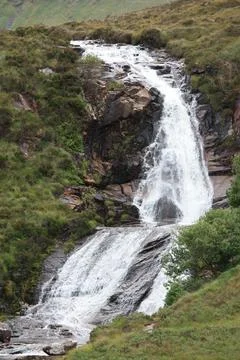 Mountainside Waterfall. Stock Photos