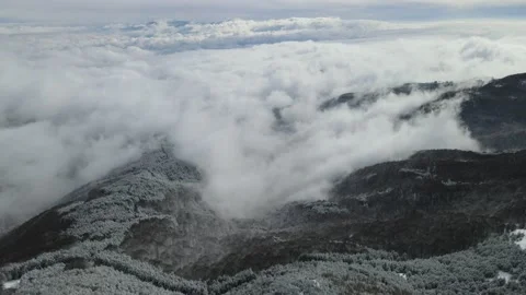Mountains,snow, nature, drone, sky Stock Footage 169925765