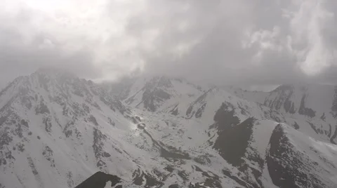 On a Mountaintop Cloud Creeps HD Video stock 54980276