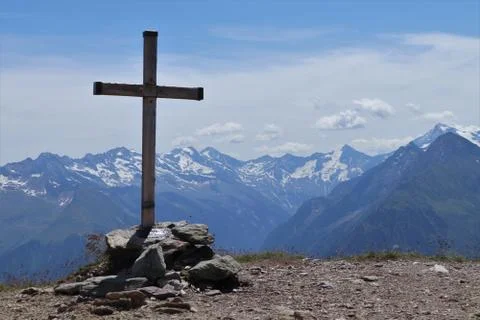 Mountaintop cross (2) Foto stock