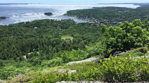 Mountaintop Overlooking The Harbor Stock Footage 52278091
