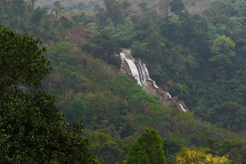 Mountaintop Waterfall View Stock Photos