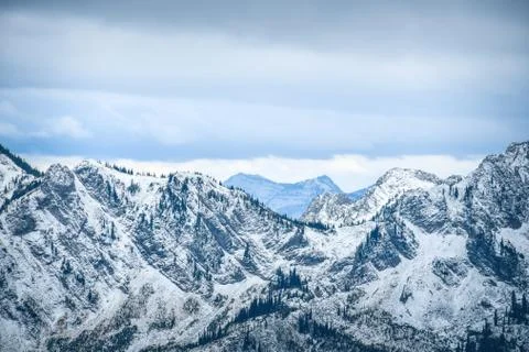Mountaintop in Winter Stock Photos