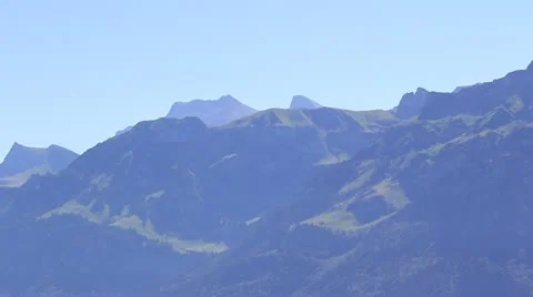 Mountaintops of Swiss Alps Stock Footage 21376743