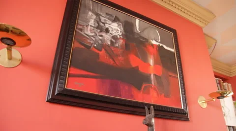 Mounted Painting Stock Footage 40807862