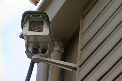 Mounted Security Camera Stock Footage 140989