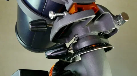 A mounted telescope. Stock Footage 66666218