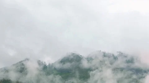 Mountian Peak in the Clouds Stock Footage 74922090