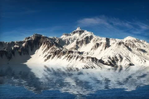 Mountian scape Stock Illustration