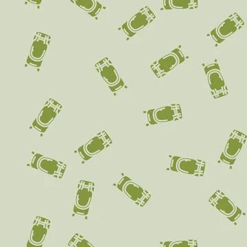 Mountin hiking backpack glyph vector seamless pattern 库存插图