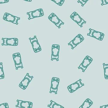 Mountin hiking backpack line vector seamless pattern Stock Illustration