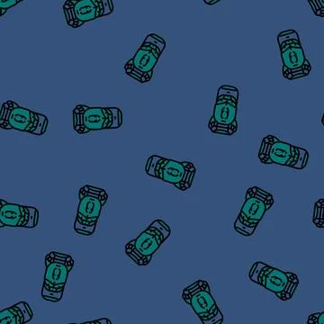Mountin hiking backpack vector seamless pattern 库存插图