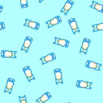 Mountin hiking backpack vector seamless pattern Illustrazione stock