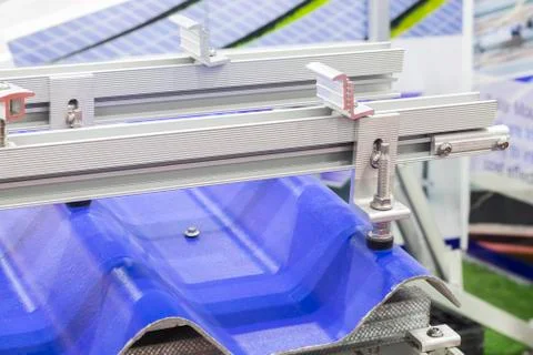 Mounting Clamp of Solar panel ; Stock Photos
