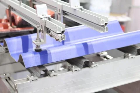 Mounting Clamp of Solar panel ; Stock Photos