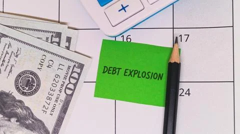 Mounting Debt Burden Stock Photos