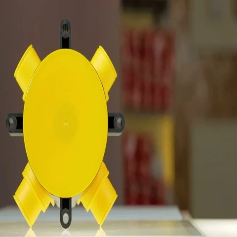 Mounting the electric wire box stands on a luminous stand in the store. Moving Stock Footage 69430363