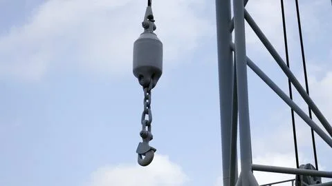 Mounting hook for a crane system Stock Photos