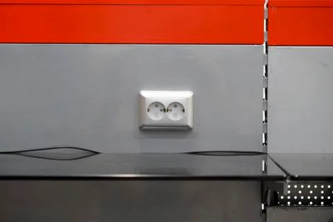 Mounting sockets, Install AC outlets with screwdriver Stock Photos