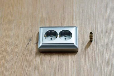 Mounting sockets, Install AC outlets with screwdriver Stock Photos