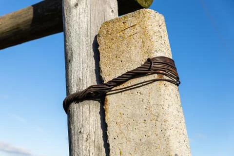Mounting on a support transmission lines Stock Photos