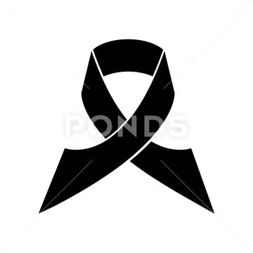 Free: Black ribbon, Black ribbon Awareness ribbon Mourning White