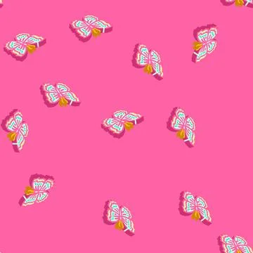 Mourning cloak spring isometric icon seamless pattern Stock Illustration