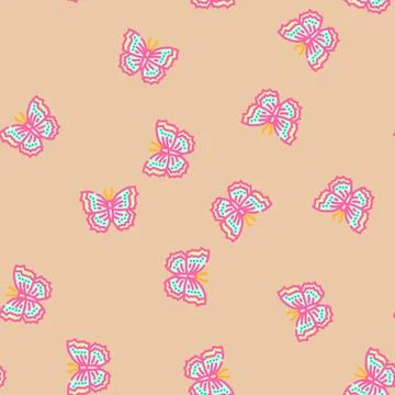 Mourning cloak spring vector seamless pattern Illustrazione stock