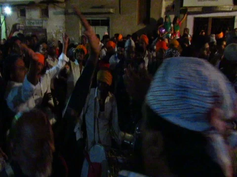 The mourning procession by sunnis seen during the 9th & 10th of Moharram. Stock Footage