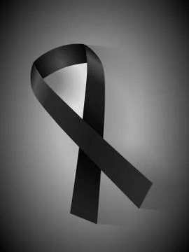 Mourning ribbon background Stock Illustration