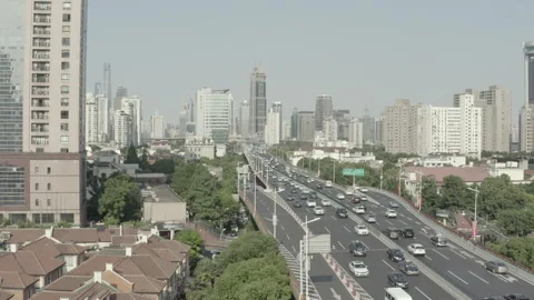 Mourning rush hour shanghai Stock Footage 256805706