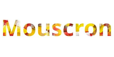 Mouscron text image stock design in colorful style letters Stock Illustration