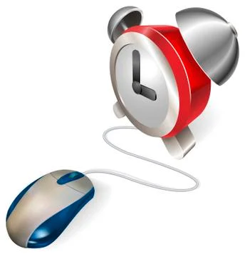 Mouse and  alarm clock concept イラスト素材