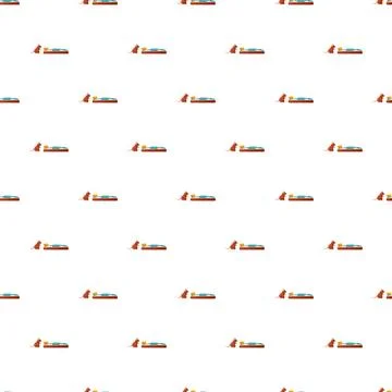 Mouse and cheddar on a spring trap seamless pattern Stockillustratie