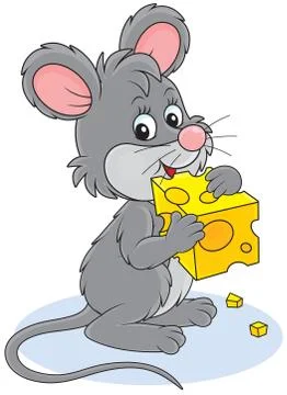 Mouse and cheese Stock Illustration
