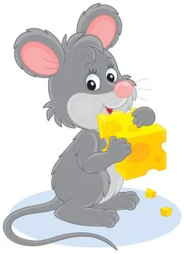 Mouse and cheese Stock Illustration