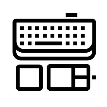 Mouse and keyboard icon Stock Illustration