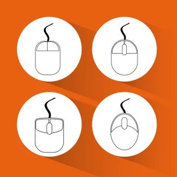 Mouse and Technology design Stock Illustration