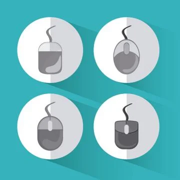 Mouse and Technology design 스톡 일러스트