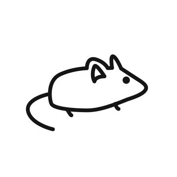 Mouse Animal icon linear vector graphics sign Stock Illustration