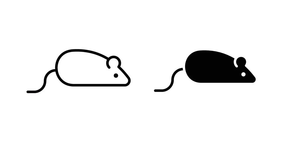 Mouse animal icon for web projects 스톡 일러스트